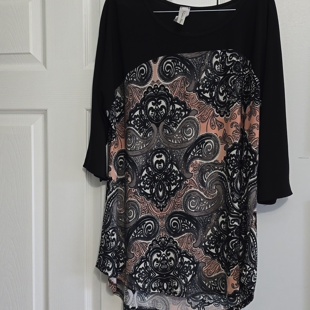 EUC paisley tunic top